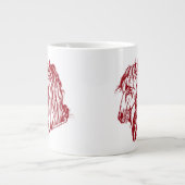 Engry Devil Pferd in Rot und wählen Sie Ihren Hint Jumbo-Tasse (Vorderseite)
