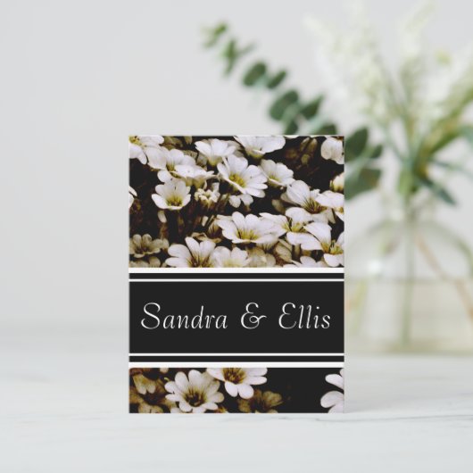 Enhanced Dasies Elegant Einladung (Stehend Vorderseite)