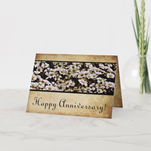 Enhanced Dasies Happy Anniversary Karte (Vorderseite)
