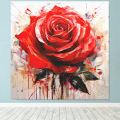 Enhancing Decor with Blooming Rose Designs Leinwanddruck (Insitu (Holzboden))