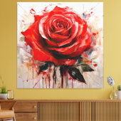 Enhancing Decor with Blooming Rose Designs Leinwanddruck (Insitu (Wohnzimmer))