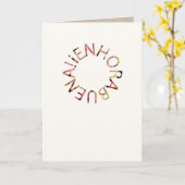 Enhorabuena (Glückwünsche) Gruß-Karte Karte (Gelbe Blume)