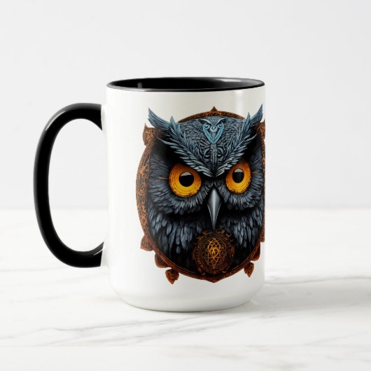 Enigma Ascendant: Apollyon Sigil Owl Weiße Tasse (Links)