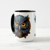 Enigma Ascendant: Apollyon Sigil Owl Weiße Tasse (Vorderseite Links)