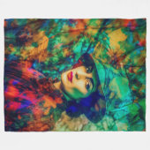 Enigma im Herbst Fleecedecke (Vorderseite (Horizontal))