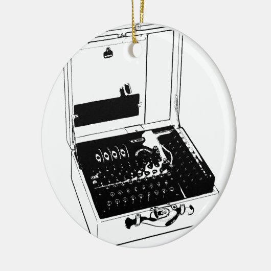 Enigma Machine Cryptography World War II Keramikornament (Links)
