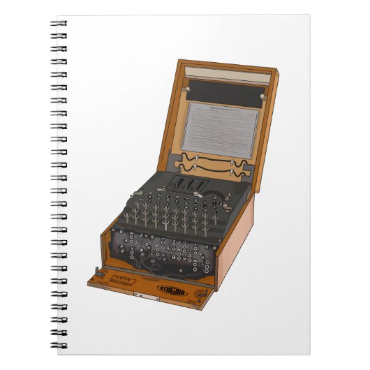 Enigma-Maschine Notizblock (Vorderseite)