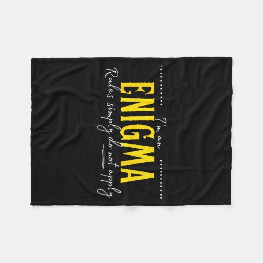 Enigma, The Rules Simply Do Not Apply  Fleecedecke (Vorderseite (Horizontal))