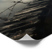 Enigmatic Beauty - Chinese Girl on Broken Bridge P Poster (Ecke)