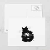 Enigmatic Black Cat Postkarte (Vorne/Hinten)