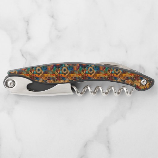 Enigmatic Black "Inherited Artistry" Luxury Corksc Kellnermesser (Vorderseite)