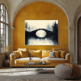 Enigmatic Bridge Park Inn Bridge Poster