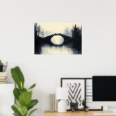 Enigmatic Bridge Park Inn Bridge Poster (Heimbüro)