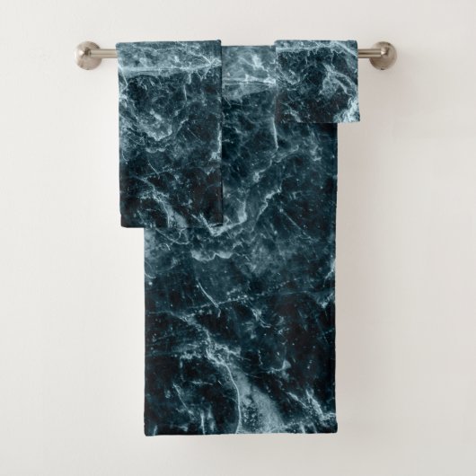 Enigmatic Deep Blue Ocean Marble #2 #decor #art Badhandtuch Set (Insitu)