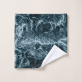 Enigmatic Deep Blue Ocean Marble #2 #decor #art Badhandtuch Set (Waschlappen)