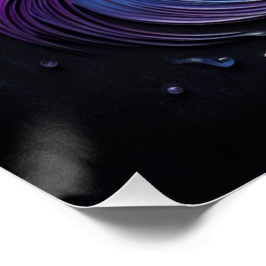 Enigmatic Feline Glance - AI kreiert Poster (Ecke)