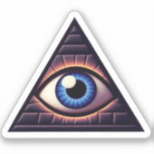 Enigmatic Illuminati Eye Triangle Sticker (Vorderseite)