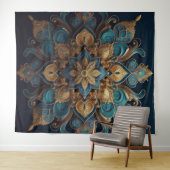 Enigmatic Medallion Tapestry Wandteppich (Beispiel (Horizontal))