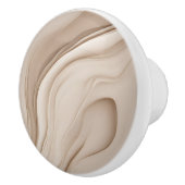 "Enigmatic Oasis" | Beige Abstrakte Kunst Keramikknauf (Rechts)