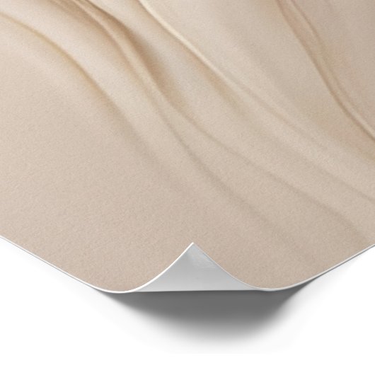 "Enigmatic Oasis" | Beige Abstrakte Kunst Poster (Ecke)