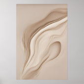 "Enigmatic Oasis" | Beige Abstrakte Kunst Poster (Vorne)