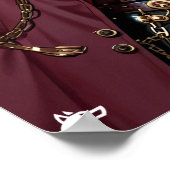 Enigmatic Steampunk Lady Poster (Ecke)