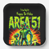 Enigmatische Außerirdischen erscheinen in der Nähe Pappteller (Vorderseite)