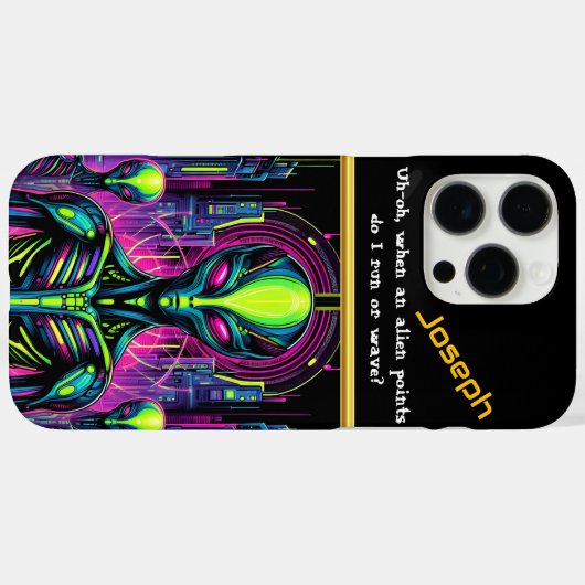 Enigmatische extraterrestrische Figur Case-Mate iPhone Hülle (Rückseite (Horizontal))