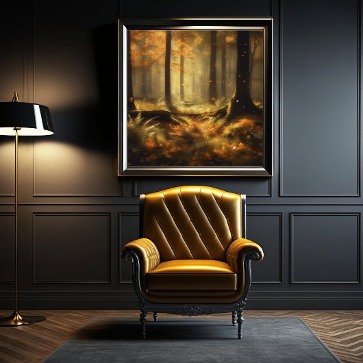 "Enigmatische Jungle Canopy - Mystisch-Gelbe Pflan Poster