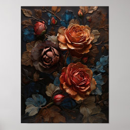 Enigmatische Rose - Blume - digitales Kunstposter Poster