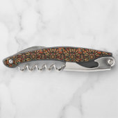 Enigmatischer schwarzer "Aztec Dream"-Schraubenzie Kellnermesser (Rückseite)