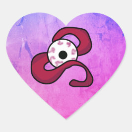 Enigmatisches Auge Herz-Aufkleber