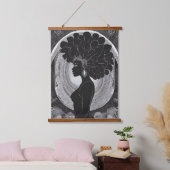 Enigmatisches Reich Wandteppich Mit Holzrahmen (Schlafzimmer)