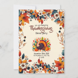 ENJOY A FEAST WITH SEASONAL FLOWERS AND TURKEY EINLADUNG