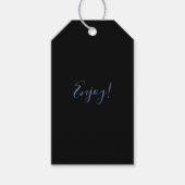 "Enjoy" Black Gift Tag Geschenkanhänger (Vorderseite)