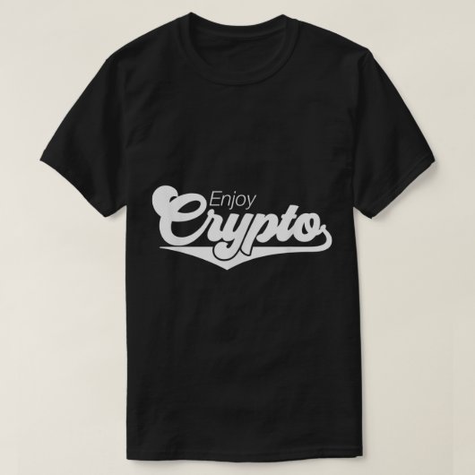 Enjoy Crypto Minimalist Design T-Shirt (Design vorne)