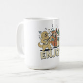 “Enjoy – Cute Pets Playing Musical Instruments Kaffeetasse (Vorderseite Links)