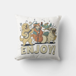 “Enjoy – Cute Pets Playing Musical Instruments Kissen