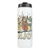 “Enjoy – Cute Pets Playing Musical Instruments Thermosbecher (Vorderseite)