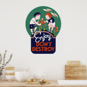 Enjoy Don't Destroy Poster (Küche)