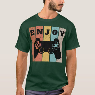 Enjoy gaming vintage colors friend T-Shirt