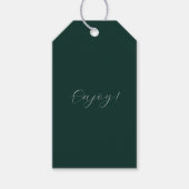 "Enjoy" Green Gift Tag Geschenkanhänger (Vorderseite)