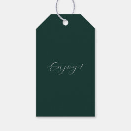 "Enjoy" Green Gift Tag Geschenkanhänger