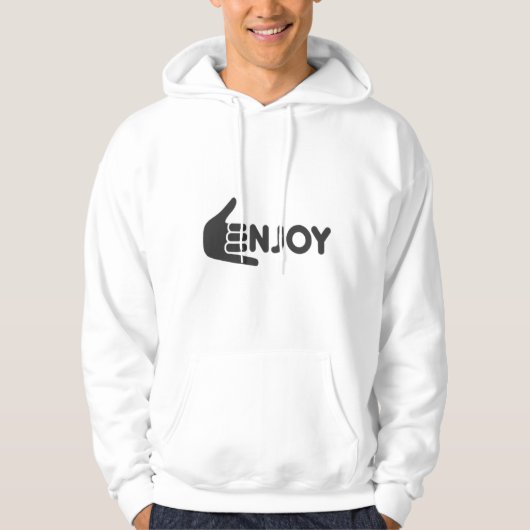 enjoy, joy, happiness, positive vibes, good mood,  hoodie (Vorderseite)