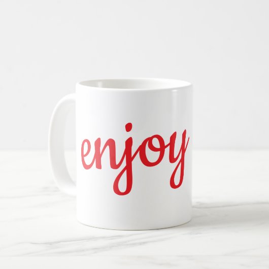 Enjoy life mug kaffeetasse (Vorderseite Links)
