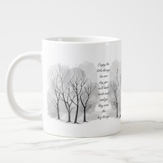 Enjoy Little Things Inspirational Life Quote Jumbo-Tasse (Links)