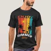 Enjoy Summer Time Retro Beach Tee (Vorderseite)