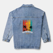 Enjoy Summer Time Retro Beach Tee Jeansjacke (Rückseite)