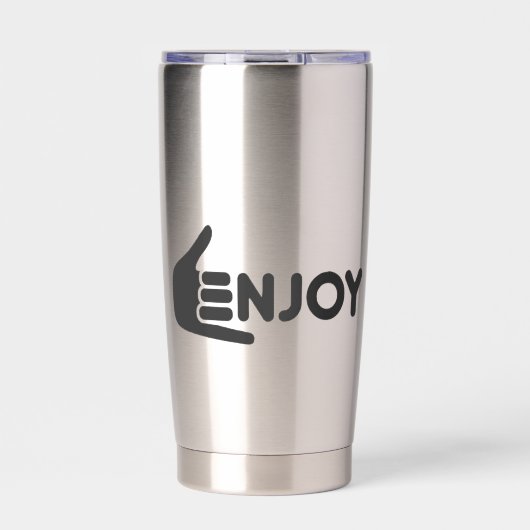 Enjoy T-Shirt Thermobecher (Vorderseite)