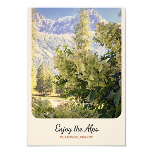 Enjoy the Alps - Chamonix France Botanical Landsca Fotodruck (Vorne)